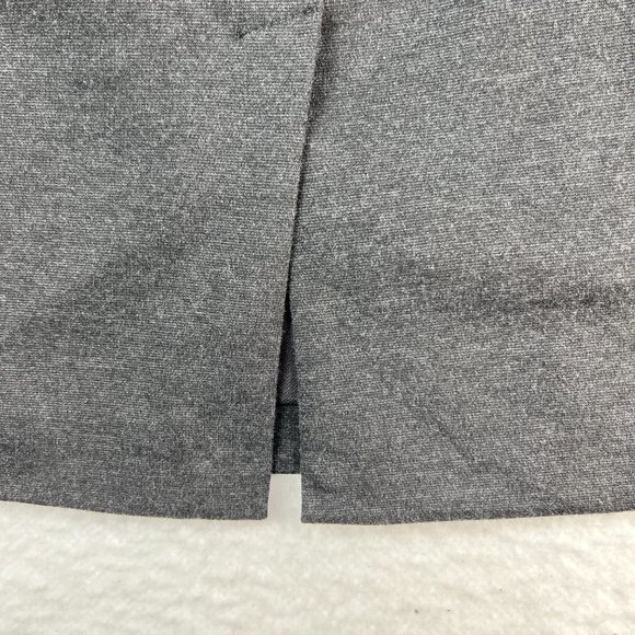 Michael Kors Gray Grey Knit Skirt Sz 8 Back Zipper Slit Chunky Zippers Sharp - Picture 5 of 8